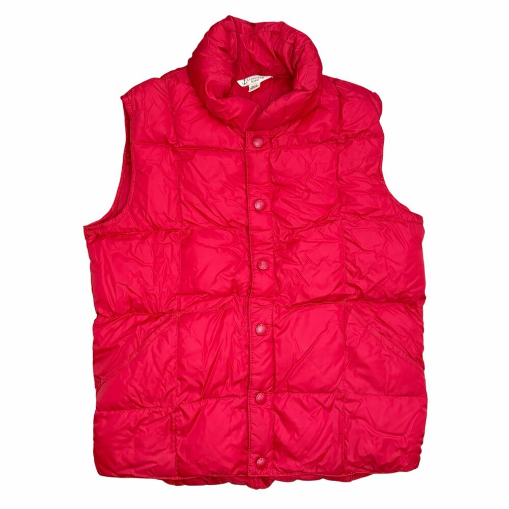 Lands’ End Kids Down Puffer Vest Red Size Small